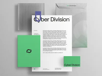 Cyber Division Stationery Documents Design blue touch branding cyber design digital branding graphic design green logo logo design luxury branding luxury brands start up brand identity start up branding startup stationery stationery designs tech tech company techie design web3 design