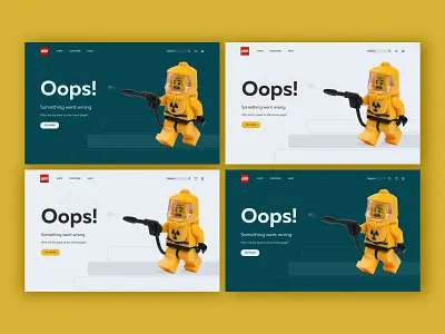 404 page of the Lego store 404 design page404 ui web