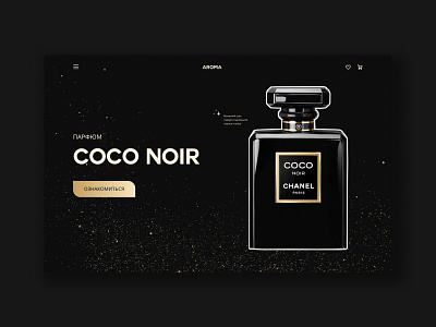Concept COCO NOIR CHANEL coco chanel concept design ui web