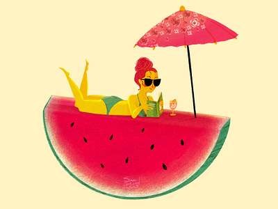 Watermelon season advertising advertisingillustration branding brandingillustration digitalillustration illustration summer watermelon