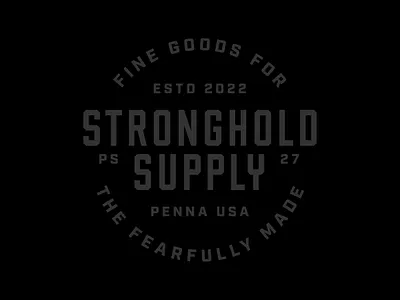 Stronghold Supply Alternate Logos alternate logo bold brand design brand identity branding design logo logo design minimalist strong type