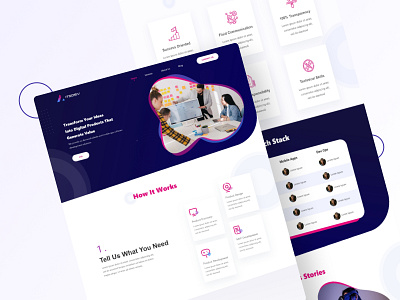 Digital Agency website UI UX design design digital agency landing page digital agency website design digital website ui design figma landing page ui ui design ux web design