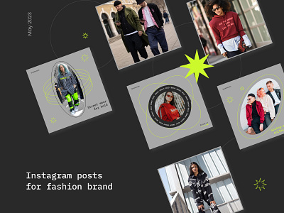 Instagram posts for fashion brand of cloth instagram photoshop post shot ui
