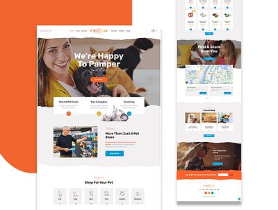 Pet Store Landing Page Design business business web business website design dog food ecommerce homepage landing page landingpage pet pet adoption petshop petstore shop store ui ux web design website wordpress