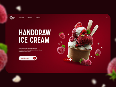 Handdraw ice cream concept animation design illustration ui ux