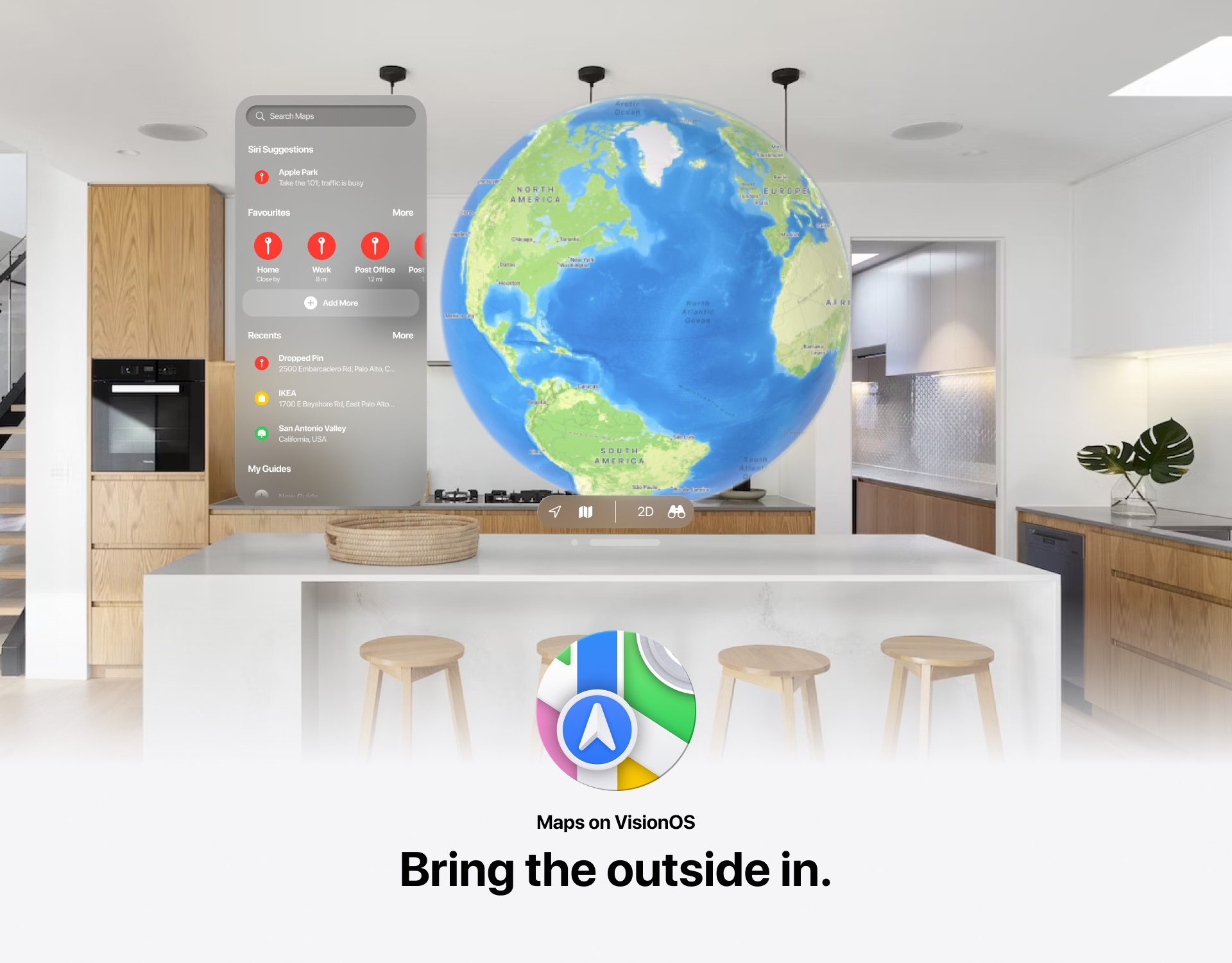 Apple Maps for VisionOS apple ar maps product design spatial ui vision pro visionos vr