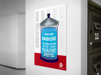 Cosmetology School Disinfection Guide Poster branding cosmetology design graphic design illustration poster