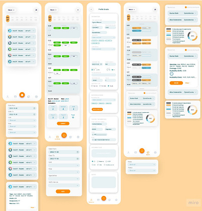 Mobile App Schedule+Needs+Form ui ux ux design