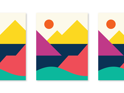Colorful Lake alpine bright color colorful geometric hill lake meadow mountain shape