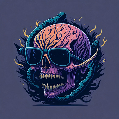 Human skull illustration