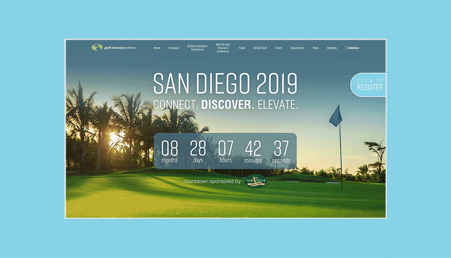 Golf Industry Show - Web/UI conference festival golf ui ui design web web design