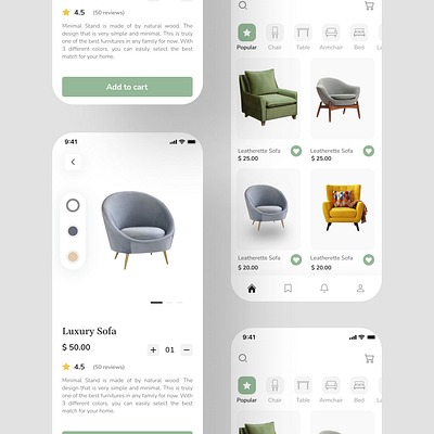 Furniture App bank app figma furniture app ui