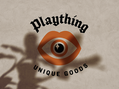 Plaything antiques brand brand identity branding eye gothic gothic type lips logo thrifting