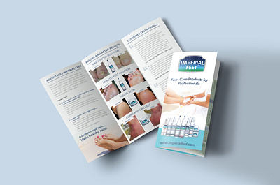 Trifold brochure for foot care company adobe branding brochure design graphic design illustration layout print vector