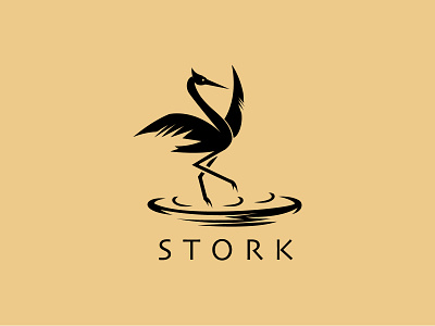 Stork Logo 3d baby bird carrier child delivery fly for branding logo graphic design kid logo logo for sale minimalist parent stork typography ui ux vector