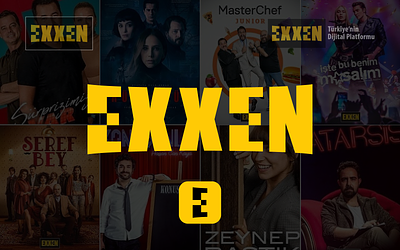 Exxen Logo Redesign (new 2024 version) brand digital content digital platform digital tv exxen logo media
