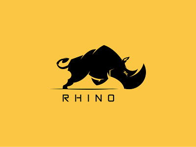 Rhino Logo For Sale animal branding building determination engineer logo for sale minimal logo design residential rhino logo rhinoceros stone strength strong trophy typography ui ux vector wild