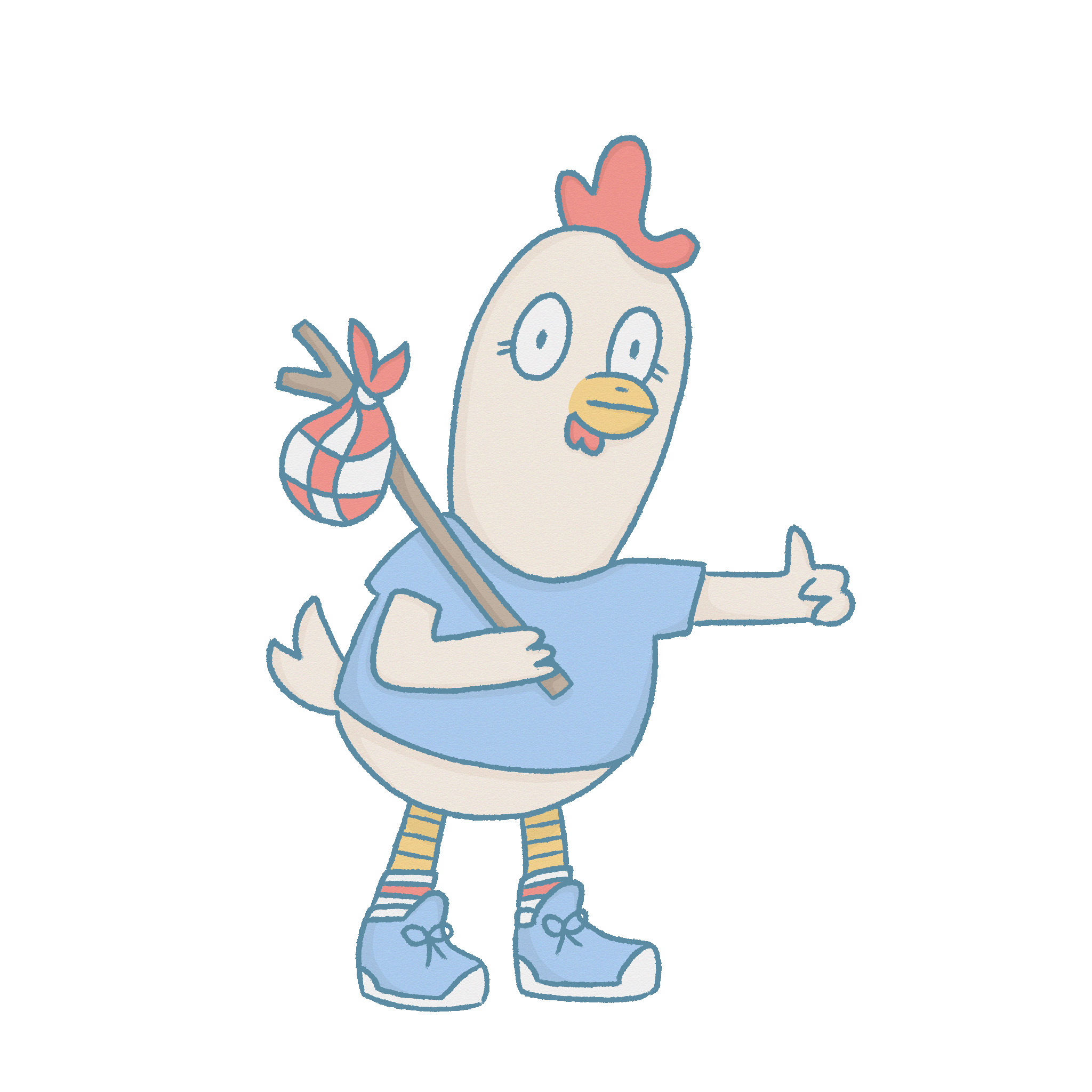 Hitchhiking Chicken 2d animation character character design chicken design frame animation frog gif illustration