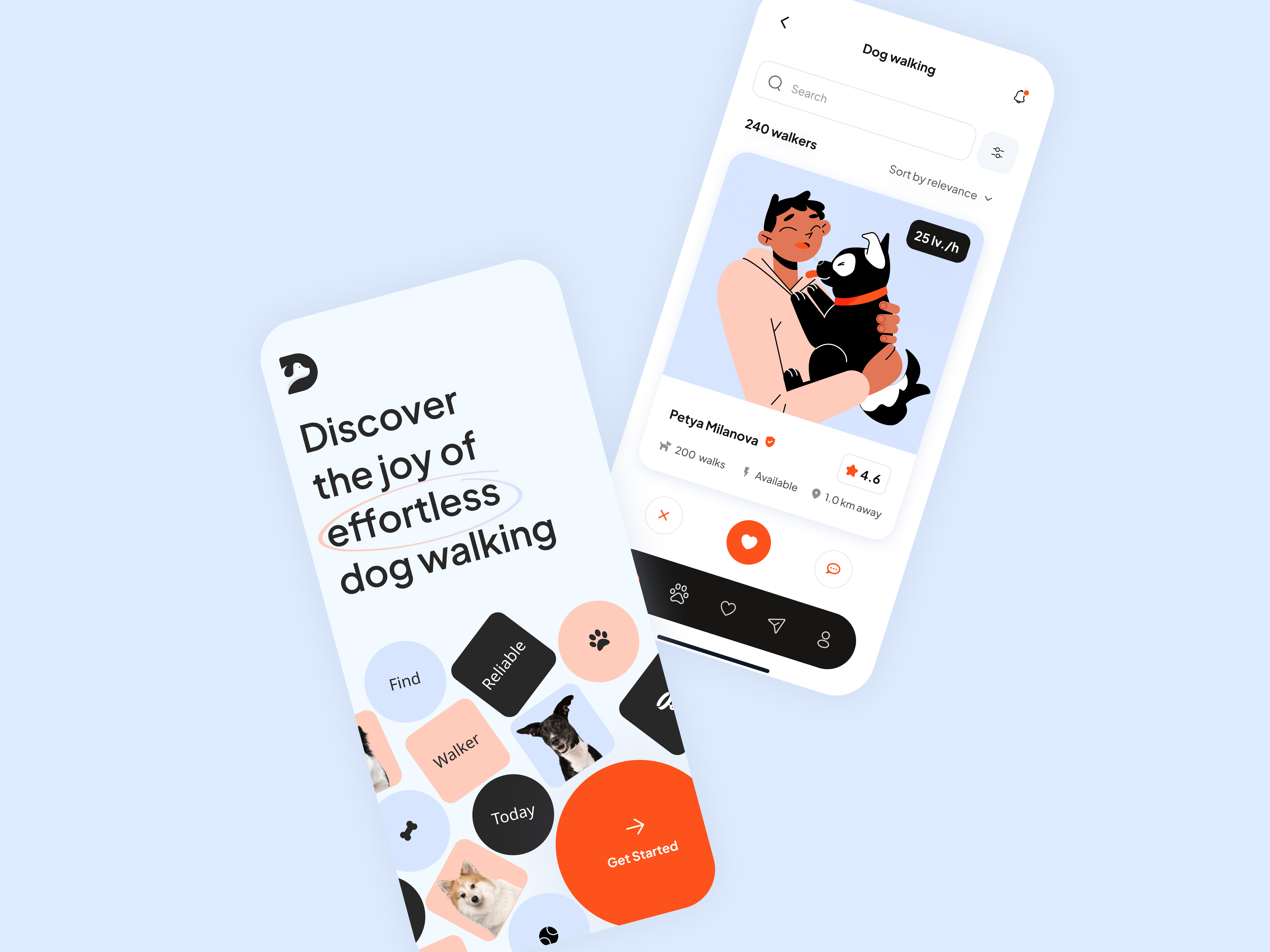 Dogler Dog walking app case study case study dog walking mobile app product design ui ux