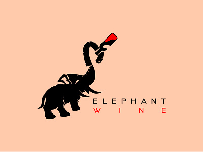 Elephant Wine Logo agency aqua barrel branding cafeteria classic creative logo design elephant wine logo funny graphic design logo logo for sale luxury minimal logo design typography ui ux vector
