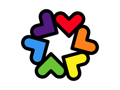 Day 13 - Rainbow Heart Repeat 2 ⁠🏳️‍🌈⁠ adobeillustrator art artwork design dribbble heart illustration rainbow vector