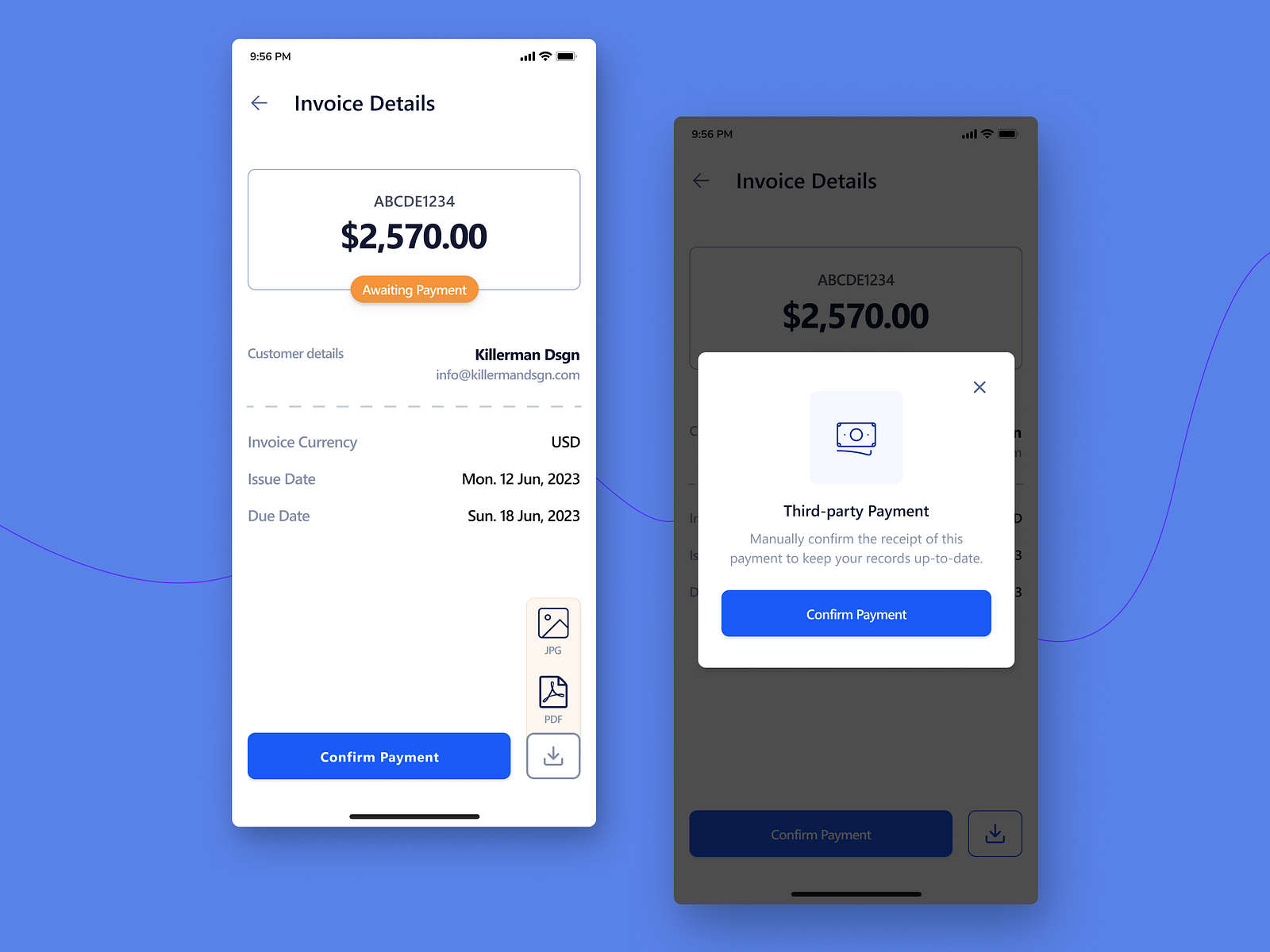 Download & Payment Confirmation by Seun Fatukasi on Dribbble