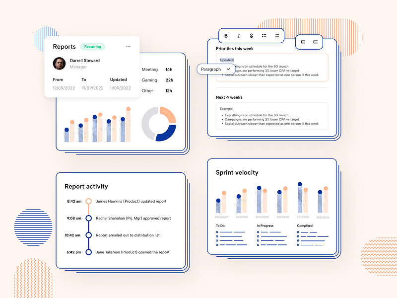 Agile Chart | Elements charts desktop graphic design illustration layout product design saas tablet ui ui design ux ux design