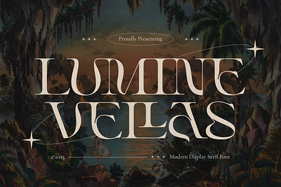 Lumine Vellas - Modern Serif Font aquatic display display font fluid gothic metal tropic tropical typo typographi