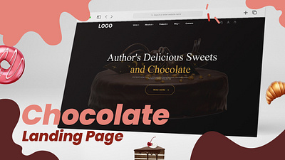 Chocolate Website UI Design Thumbnail chocolate website design graphic design thumbnail thumbnail design ui ui design