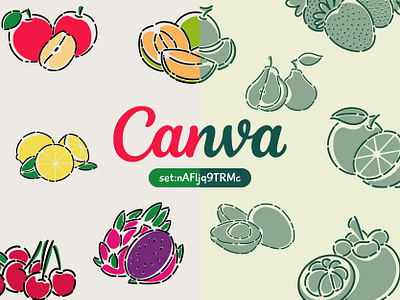 Fressh Fruit Illustration Icon design