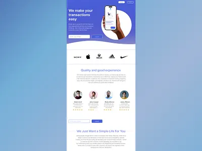 Landing Page high fidelity landing page ui ux design ui design ux design wireframe