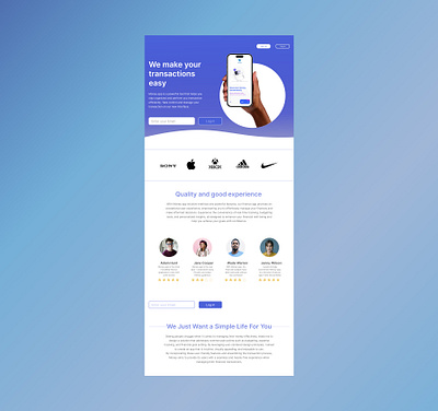 Landing Page high fidelity landing page ui ux design ui design ux design wireframe