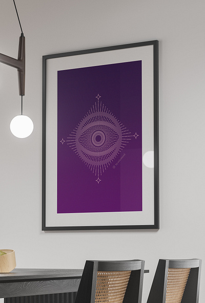 Entitatem I digital art draw eye geometry illustration third eye vector