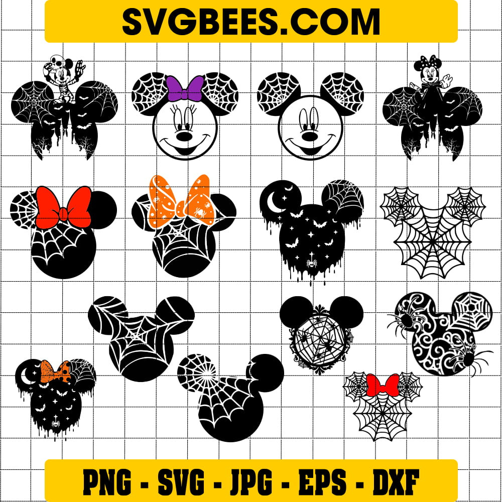 Mickey Mouse Spider Web Svg By Svgbees Svg Files For Cricut Get Premium Svgs On Dribbble