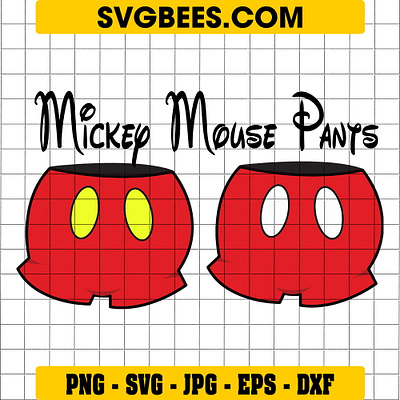 Mickey Mouse Pants SVG mickey mouse pants svg svgbees
