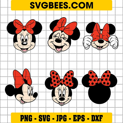 Minnie Mouse Head SVG minnie mouse head svg svgbees