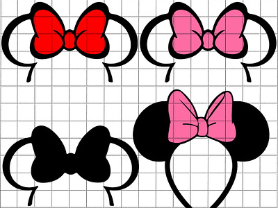 minnie mouse bow printable cutouts