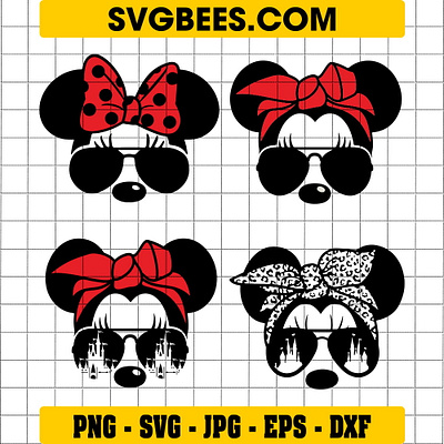 Minnie Mouse With Sunglasses SVG minnie mouse with sunglasses svg svgbees