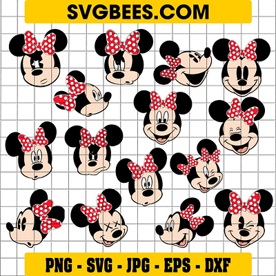 Minnie Mouse Face SVG minnie mouse face svg svgbees