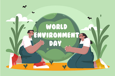 World Environment Background Illustration awareness background celebration day earth environment green illustration nature tree vector world