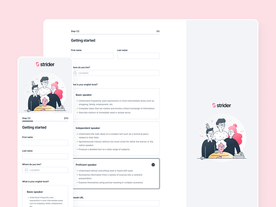 Getting started form design form interface onboarding sign up ui ux