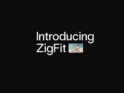 ZigFit - Prototype app course design fitness typography