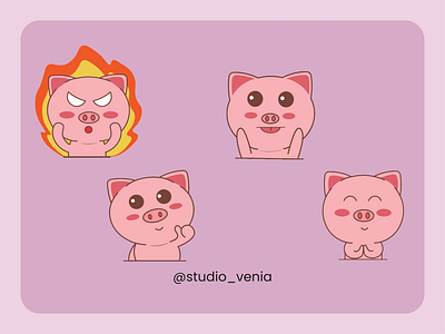 Animate cute pig animal gif animation & loop animation giphy pig