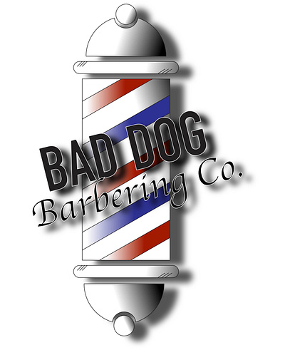 Bad Dog Barbering Co. design graphic design logo vector