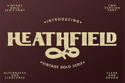 Free Vintage Bold Serif - Heathfield Font groovy font vintage serif
