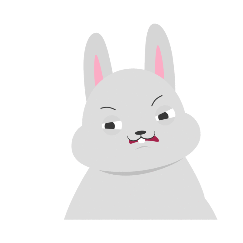 Curious Rabbit 2d animation design emoji flat gif illustration logo motion motion graphic rabbit sticker ui