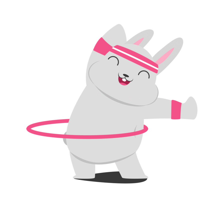 Sport Rabbit 2d animation emoji flat gif illustration motion motion graphic rabbit sticker