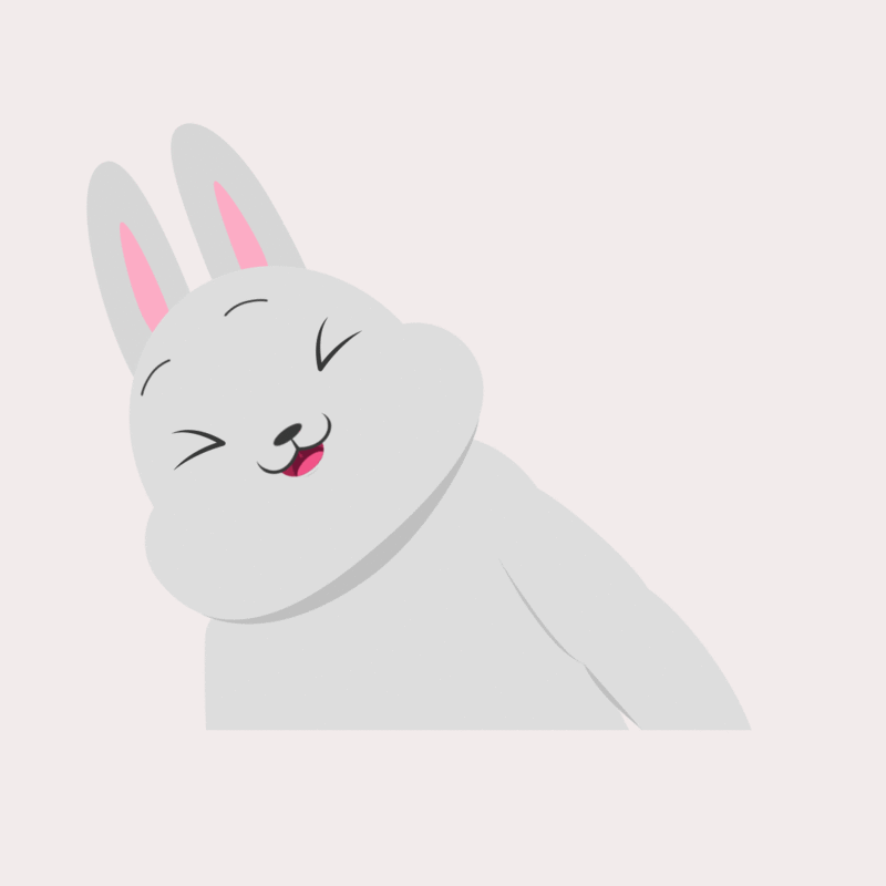 Funny Rabbit 2d animation design emoji flat gif illustration motion motion graphic sticker