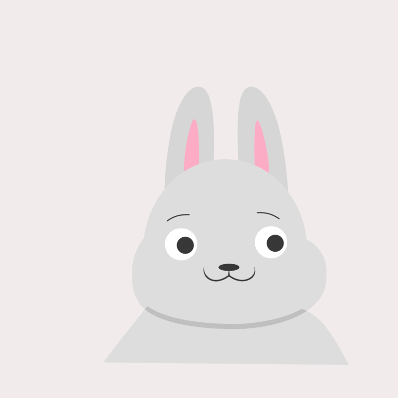 Friendly Rabbit 2d animation design emoji flat gif illustration logo motion motion graphic rabbit sticker ui