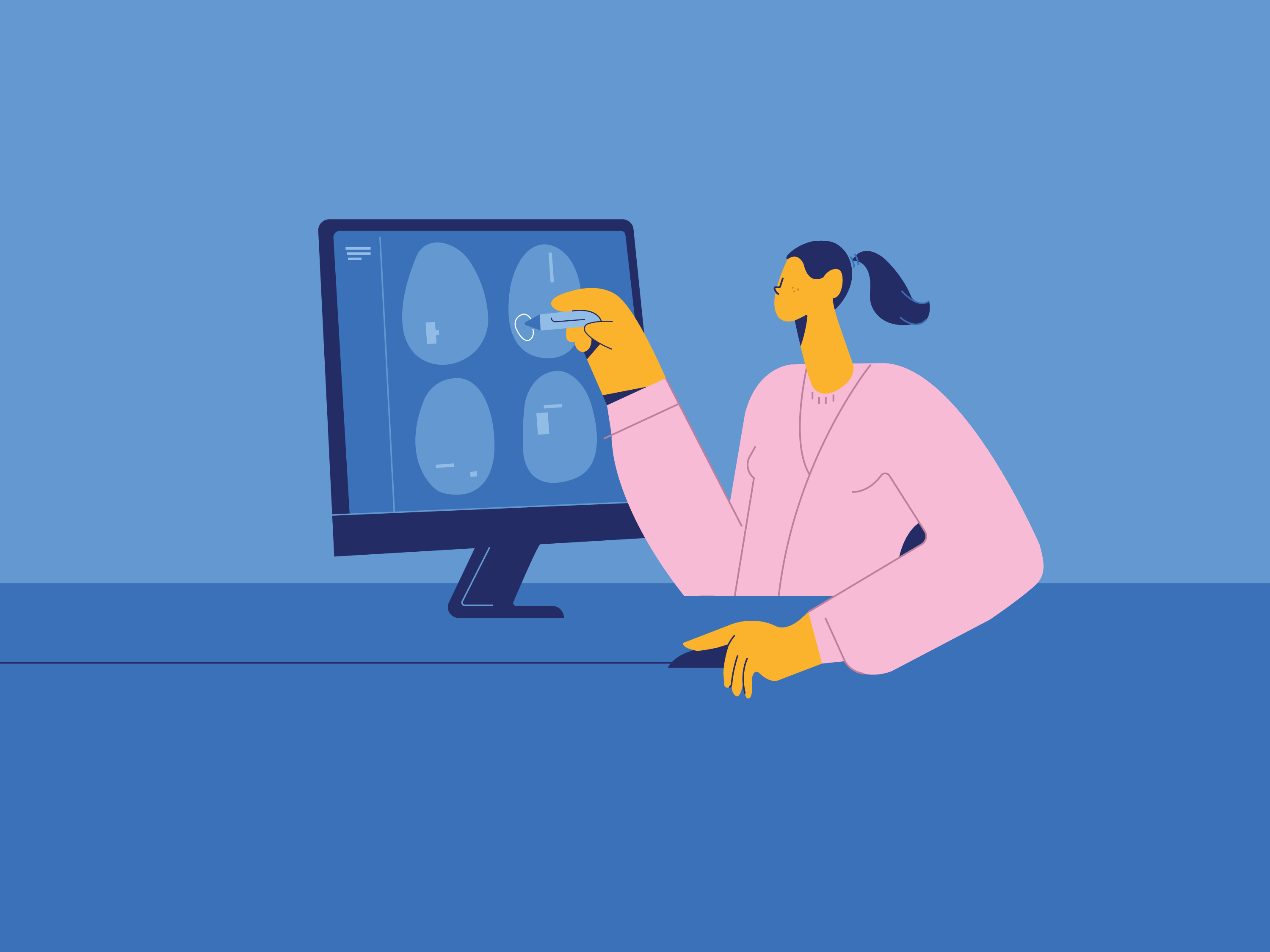 Neurologist Markup computer healthcare illustration medtech neurologist radiology